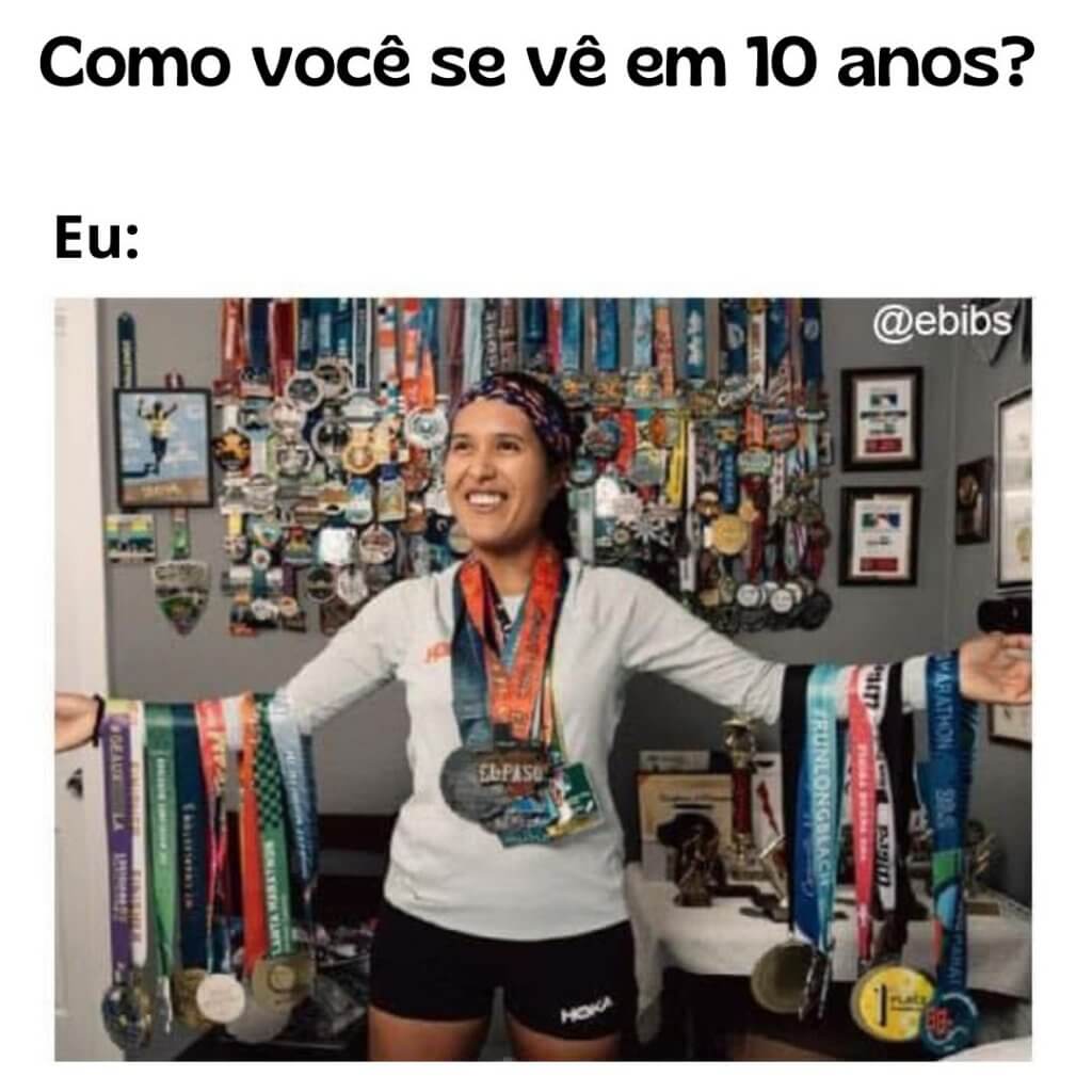 sonho do corredor com várias medalhas